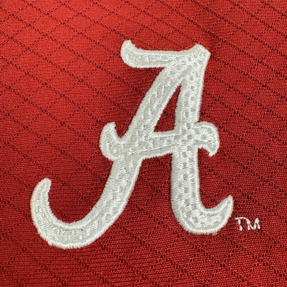 Nike Dri Fit Polo Shirt Alabama Crimson Tide Red Mens Large L